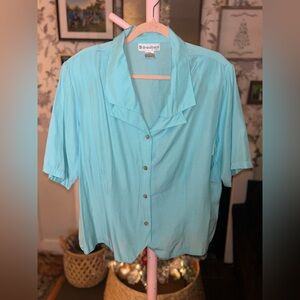 🖤Vintage Dressbarn Women's Light Blue Top